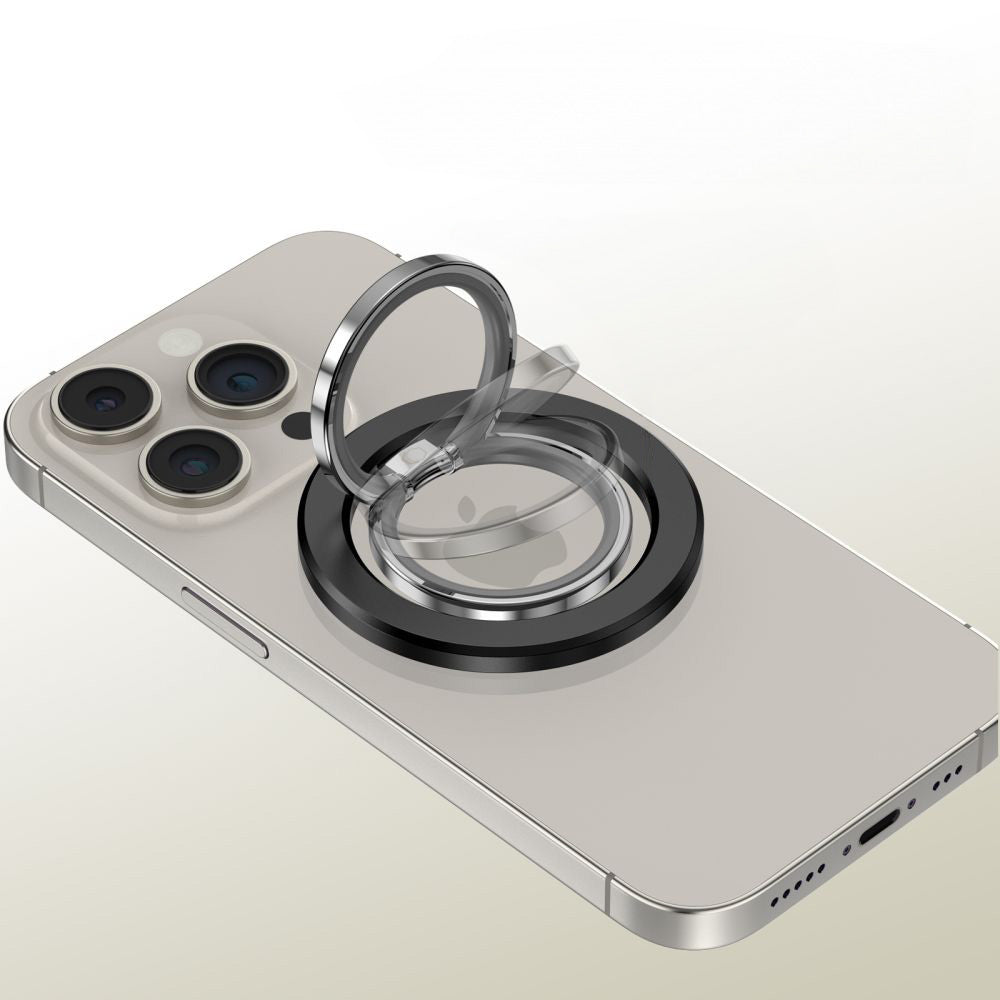 Magnetischer Fingerhalter, Tech-Protect MMR300 Magnetic Phone Ring mit MagSafe, Telefonhaler, Schwarz
