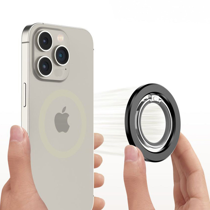 Magnetischer Fingerhalter, Tech-Protect MMR300 Magnetic Phone Ring mit MagSafe, Telefonhaler, Schwarz