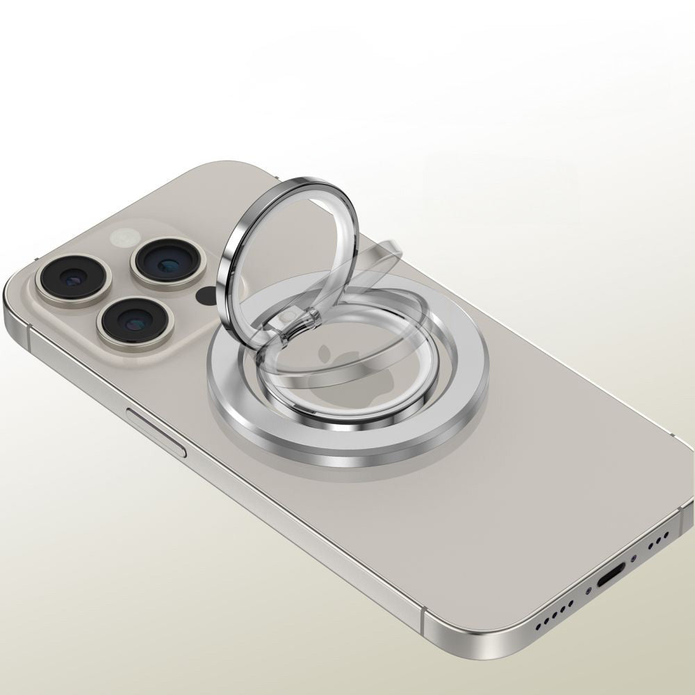 Magnetischer Fingerhalter, Tech-Protect MMR300 Magnetic Phone Ring mit MagSafe, Telefonhaler, Silbern