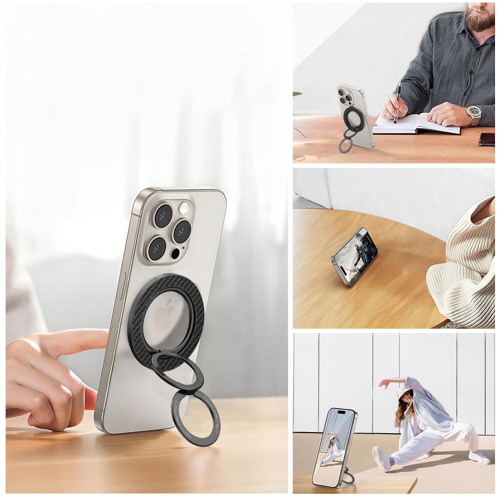 Magnetischer Fingerhalter, Tech-Protect MMR800 MagSafe Ring, Carbon