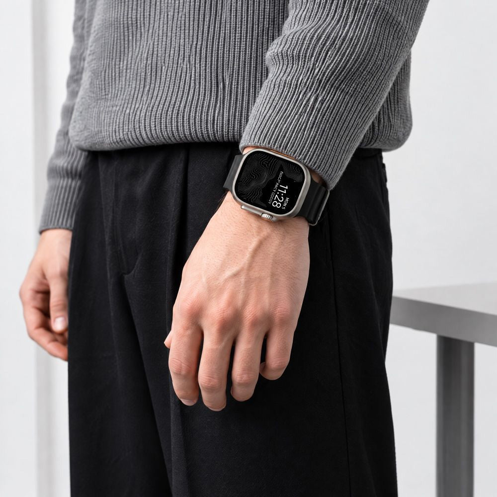 Armband für Apple Watch 44/45/46/49 mm, Tech-Protect Motion, Schwarz (6/8)