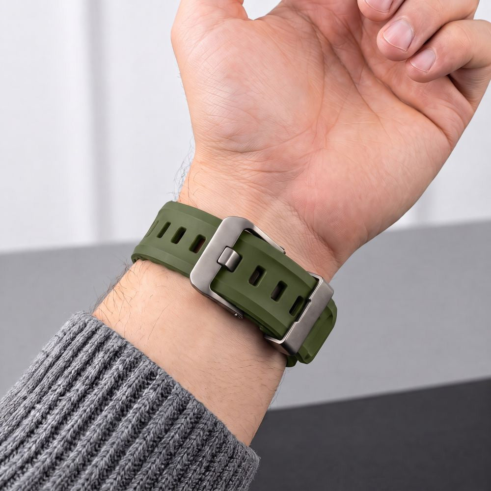Armband für Apple Watch 44/45/46/49 mm, Tech-Protect Motion, Dunkelgrün (7/8)