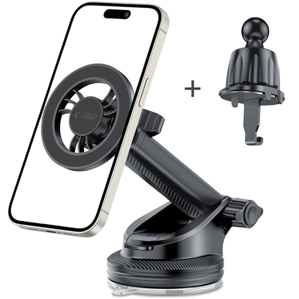 Auto Handyhalterung Tech-Protect N56 Magnetic MagSafe Dashboard Vent Car Mount, Schwarz