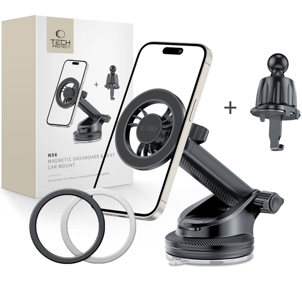 Auto Handyhalterung Tech-Protect N56 Magnetic MagSafe Dashboard Vent Car Mount, Schwarz