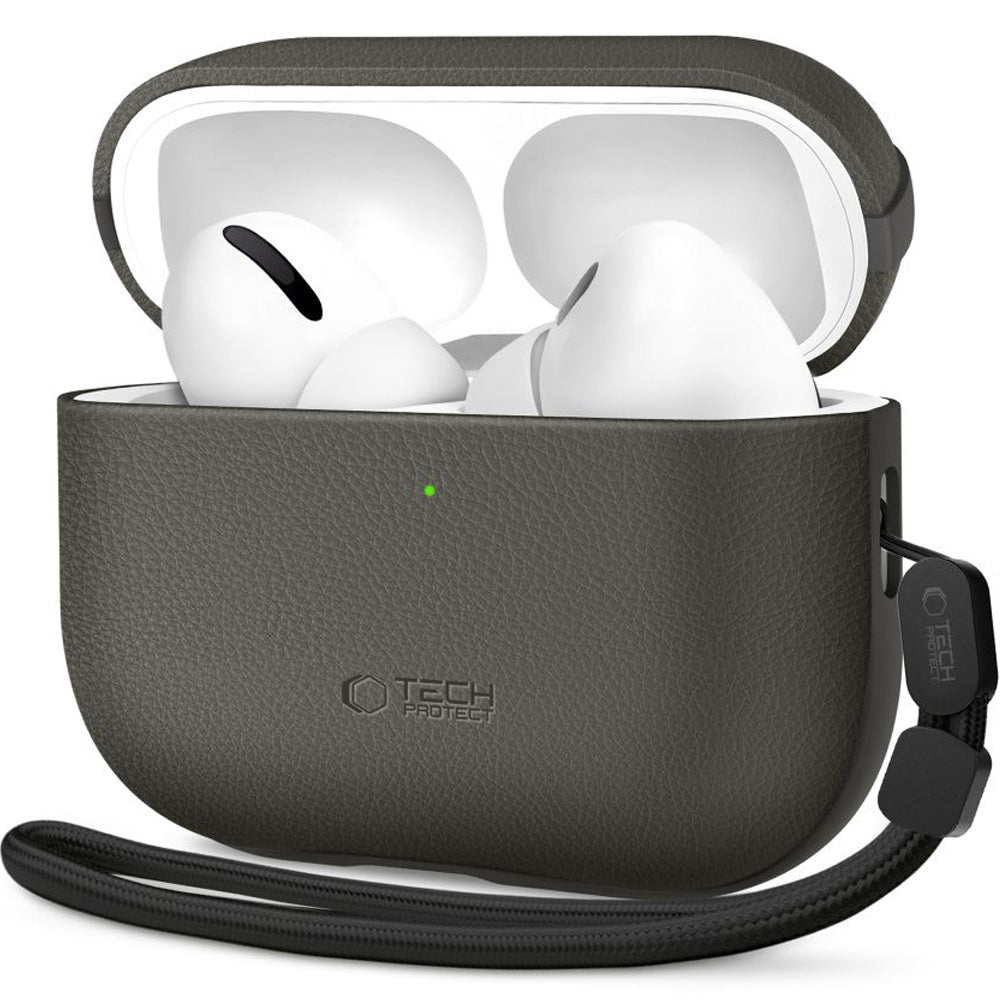 Schutzhülle für AirPods Pro 3, Tech-Protect NaturalFit, Dunkelgrau