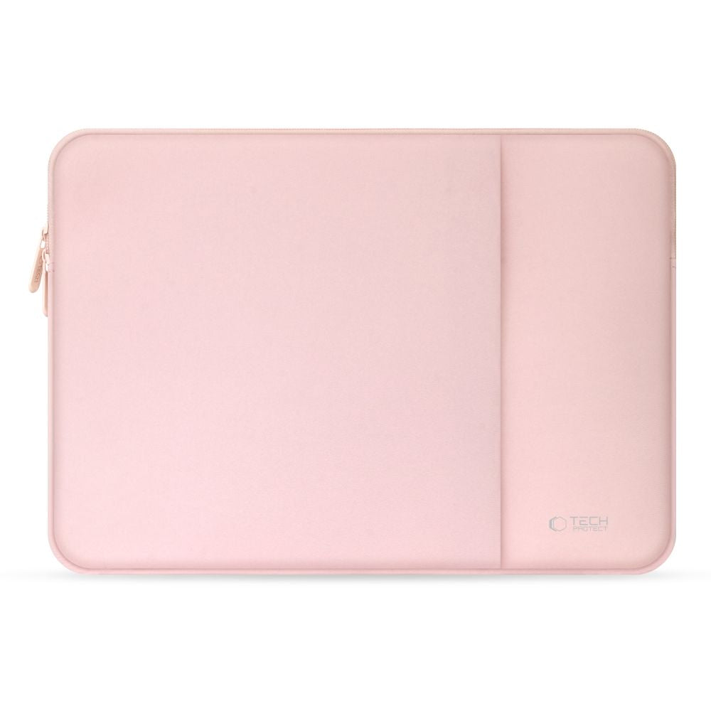 Rosa Schutzhülle aus Neopren für 13 Zoll Laptop, elegant und funktionell von Tech-Protect mit perfekter Passform.