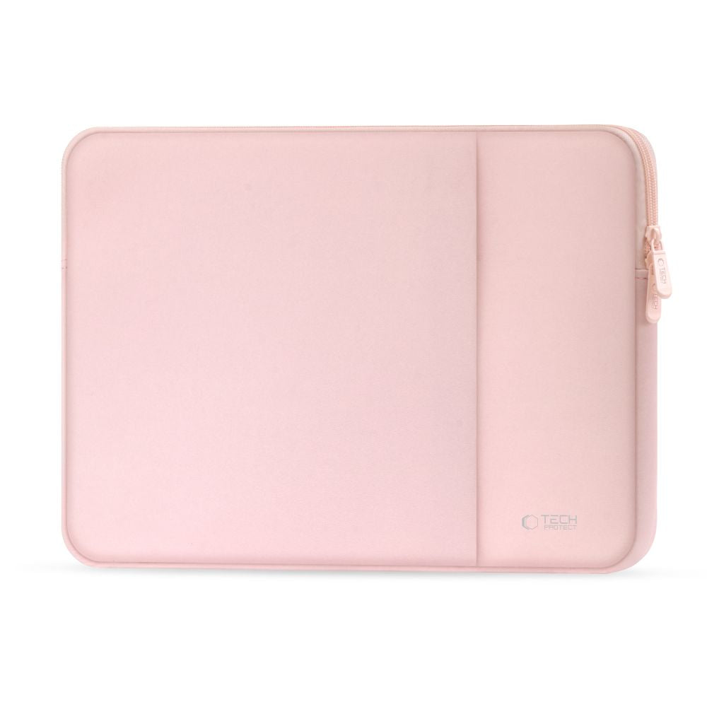 Rosa Tech-Protect Neopren Schutzhülle für 13-Zoll Laptop, elegante Laptop-Tasche für optimalen Schutz und Stil.