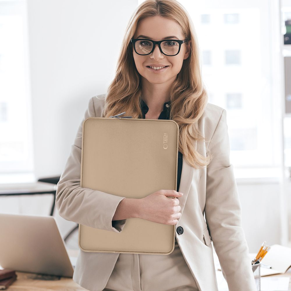 Schutzhülle für 13" / 14" Laptop, Tech-Protect Neo Slim, Beige