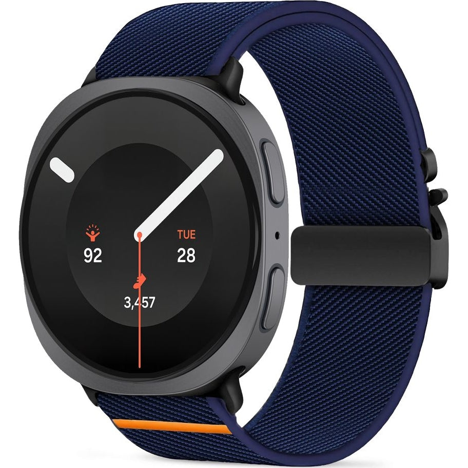 Armband für Galaxy Watch 9 40 mm / 44 mm / 8 40 mm / 44 mm / 8 Classic 46 mm, Tech-Protect Nylon Clasp, Dunkelblau