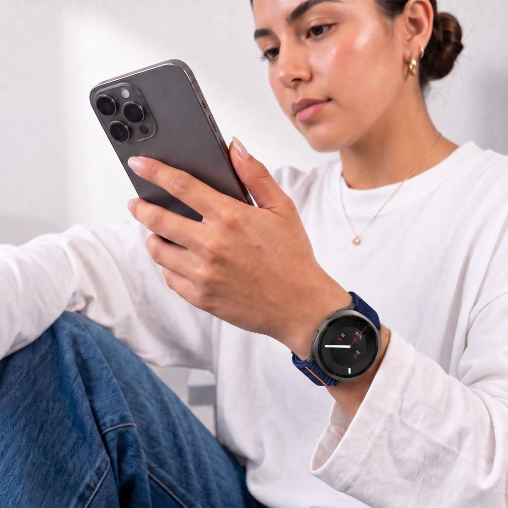 Armband für Galaxy Watch 9 40 mm / 44 mm / 8 40 mm / 44 mm / 8 Classic 46 mm, Tech-Protect Nylon Clasp, Dunkelblau