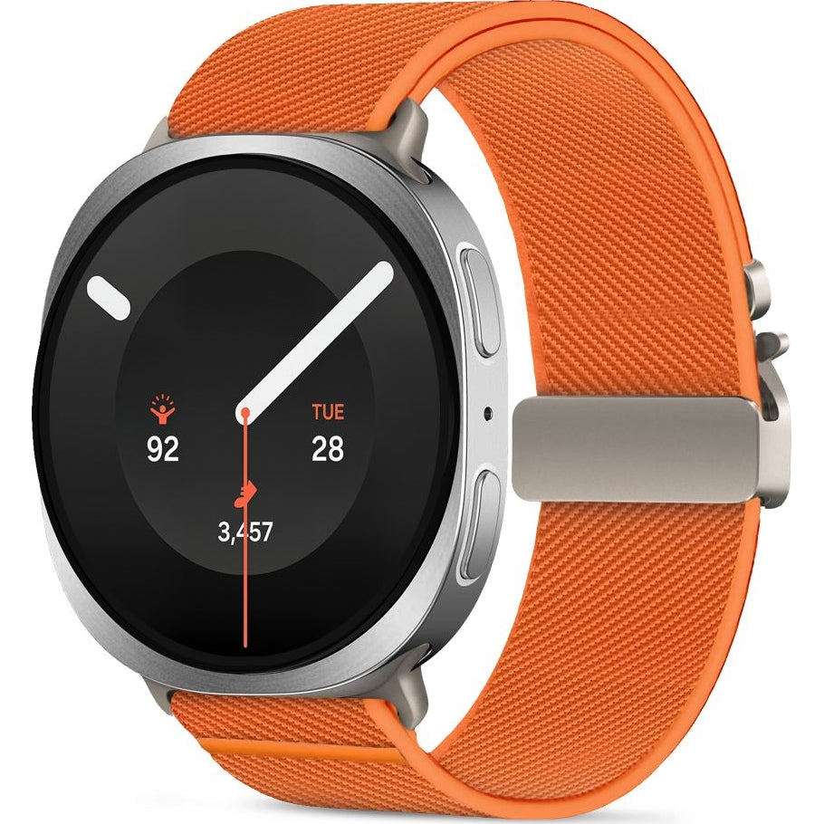 Armband für Galaxy Watch 9 40 mm / 44 mm / 8 40 mm / 44 mm / 8 Classic 46 mm, Tech-Protect Nylon Clasp, Orange