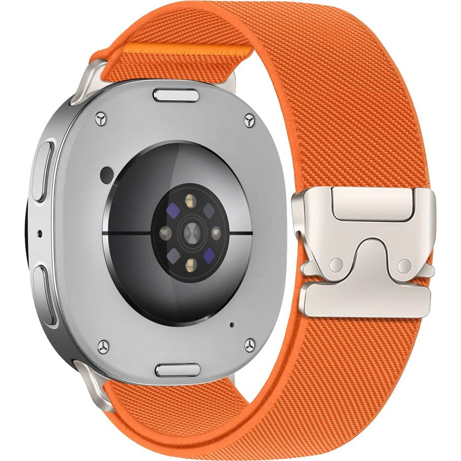 Armband für Galaxy Watch 9 40 mm / 44 mm / 8 40 mm / 44 mm / 8 Classic 46 mm, Tech-Protect Nylon Clasp, Orange