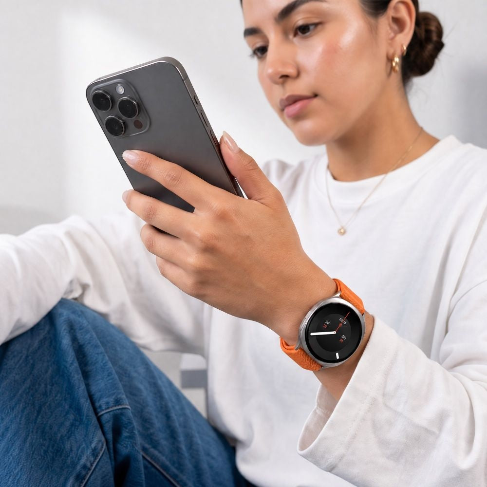 Armband für Galaxy Watch 9 40 mm / 44 mm / 8 40 mm / 44 mm / 8 Classic 46 mm, Tech-Protect Nylon Clasp, Orange