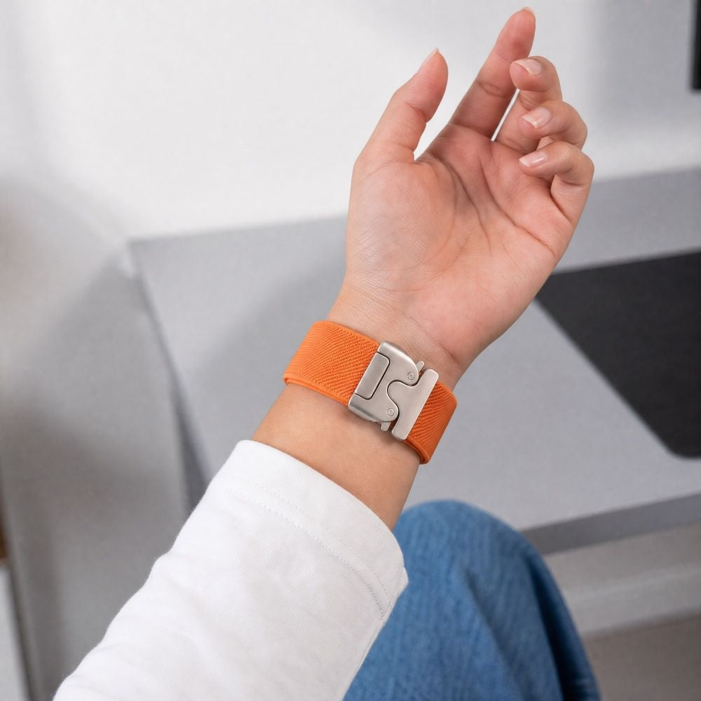 Armband für Galaxy Watch 9 40 mm / 44 mm / 8 40 mm / 44 mm / 8 Classic 46 mm, Tech-Protect Nylon Clasp, Orange