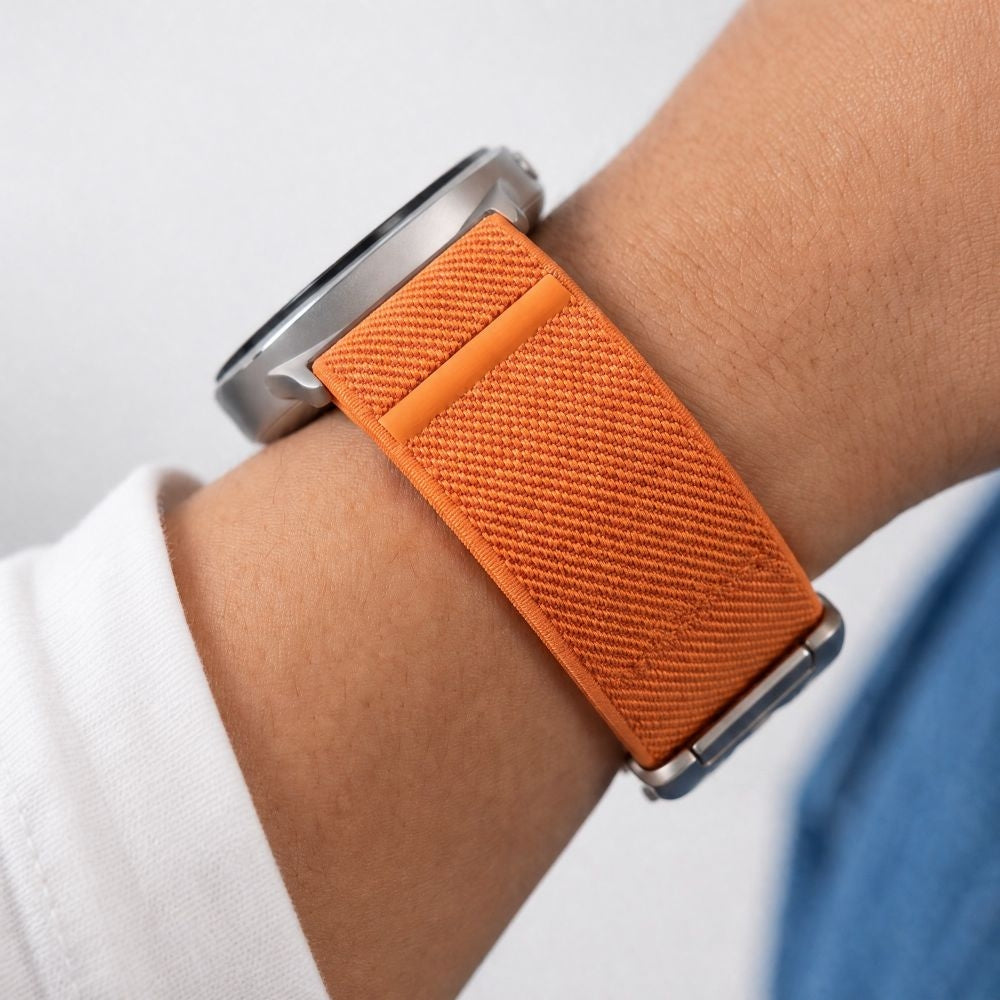 Armband für Galaxy Watch 9 40 mm / 44 mm / 8 40 mm / 44 mm / 8 Classic 46 mm, Tech-Protect Nylon Clasp, Orange