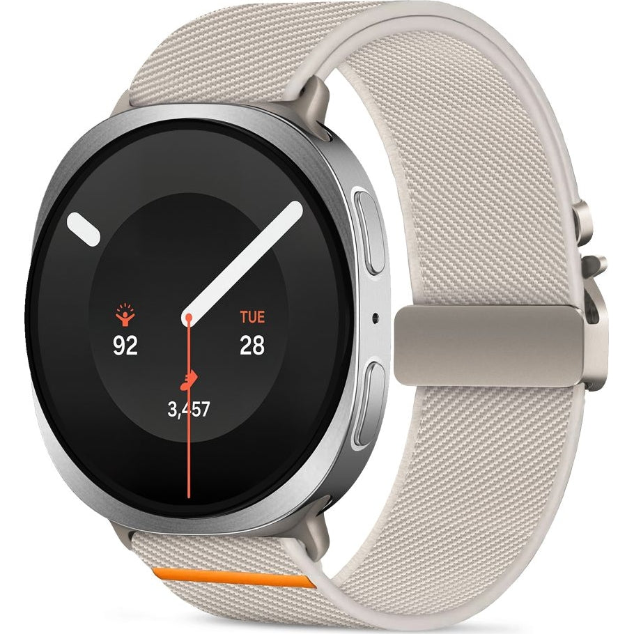 Armband für Galaxy Watch 9 40 mm / 44 mm / 8 40 mm / 44 mm / 8 Classic 46 mm, Tech-Protect Nylon Clasp, Beige