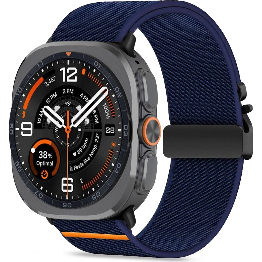 Armband für Galaxy Watch Ultra 2 / Ultra, Tech-Protect Nylon Clasp, Dunkelblau
