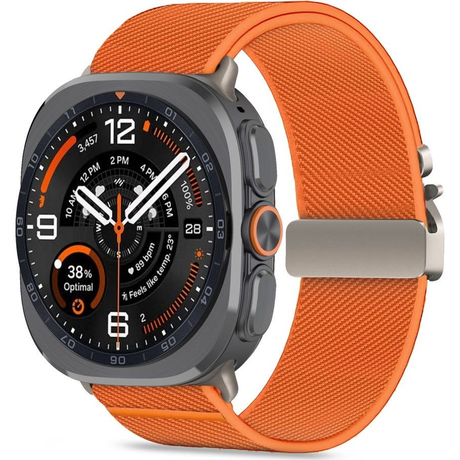 Armband für Galaxy Watch Ultra 2 / Ultra, Tech-Protect Nylon Clasp, Orange