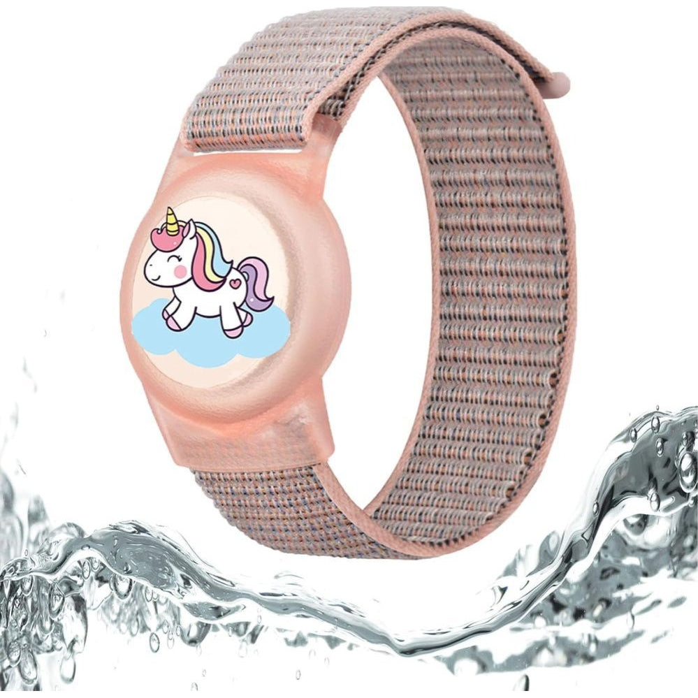 Schutzhülle mit Armband für Kinder, Tech-Protect für Apple AirTag 1/2, Rosa