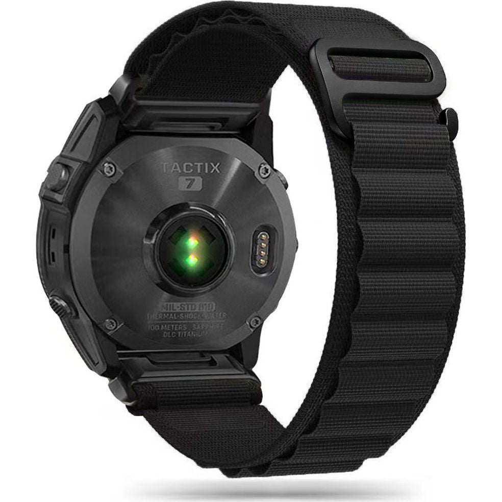 Armband für Garmin Fenix 8 Pro (51 mm) / 8 / 7X Pro / 7X / 6X Pro, Tech Protect Nylon Pro, QuickFit 26 mm, Schwarz