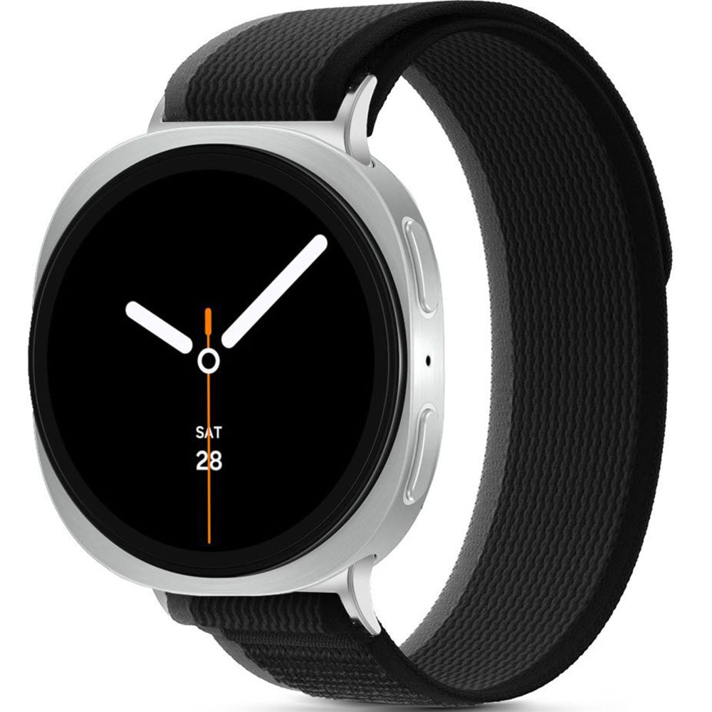Armband für Galaxy Watch 9 40 mm / 44 mm / 8 40 mm / 44 mm / 8 Classic 46 mm, Tech-Protect Nylon Stripe, Schwarz-Orange