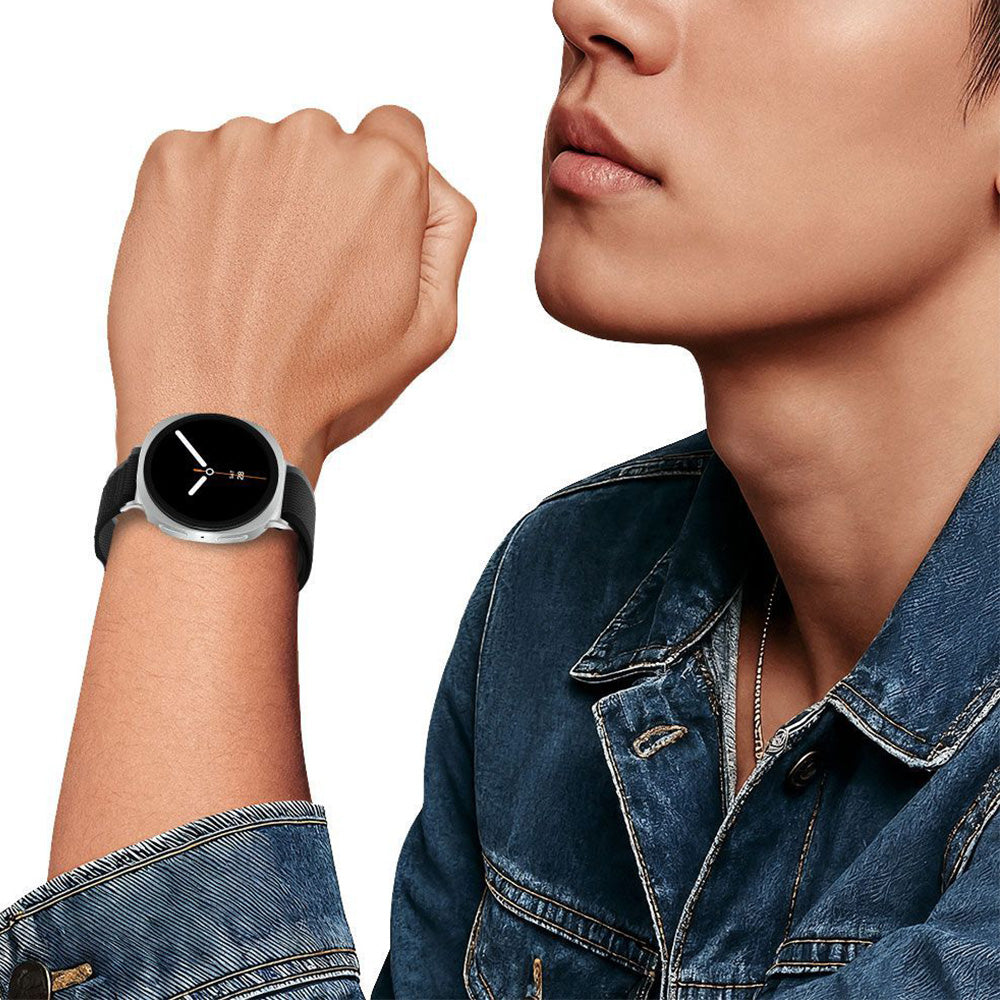 Armband für Galaxy Watch 9 40 mm / 44 mm / 8 40 mm / 44 mm / 8 Classic 46 mm, Tech-Protect Nylon Stripe, Schwarz-Orange