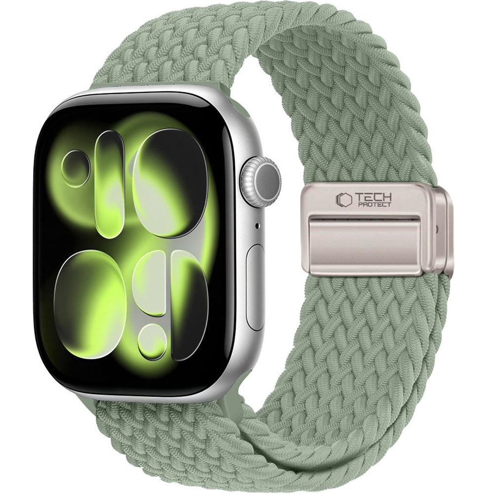 Armband für Apple Watch 38/40/41/42 mm, Tech-Protect Nylonmag, Pistazienfarben (1/8)