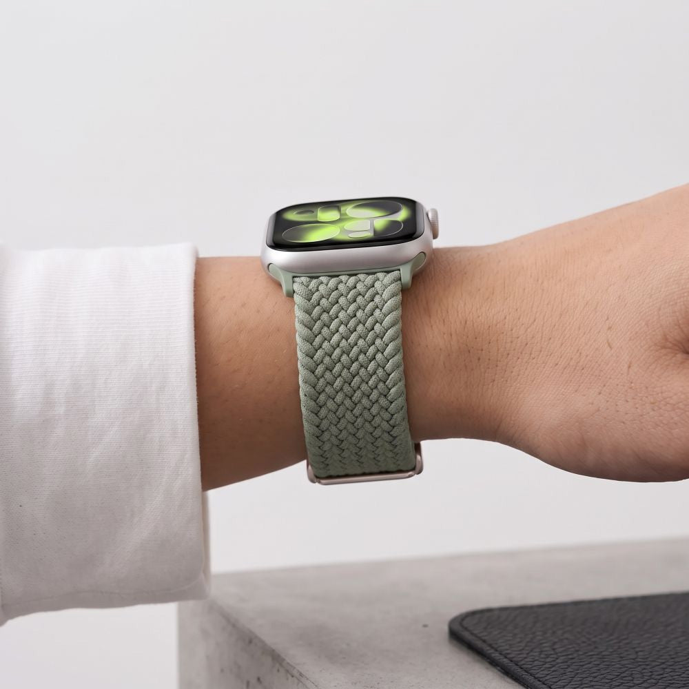 Armband für Apple Watch 44/45/46/49 mm, Tech-Protect Nylonmag, Pistazienfarben (6/8)