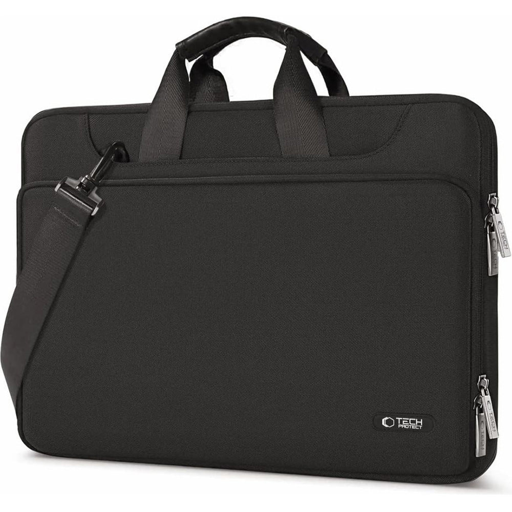 Umhängetasche für 15-16“ Laptop, Tech-Protect Pocket Bag, Schwarz