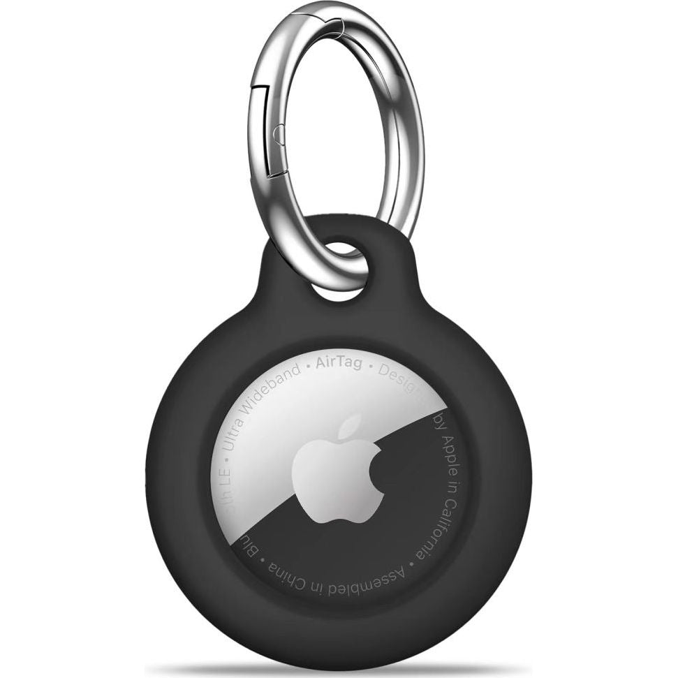 Schutzhülle / Schlüsselanhänger für Apple AirTag, Tech-Protect Rough, 2 Stück, Schwarz