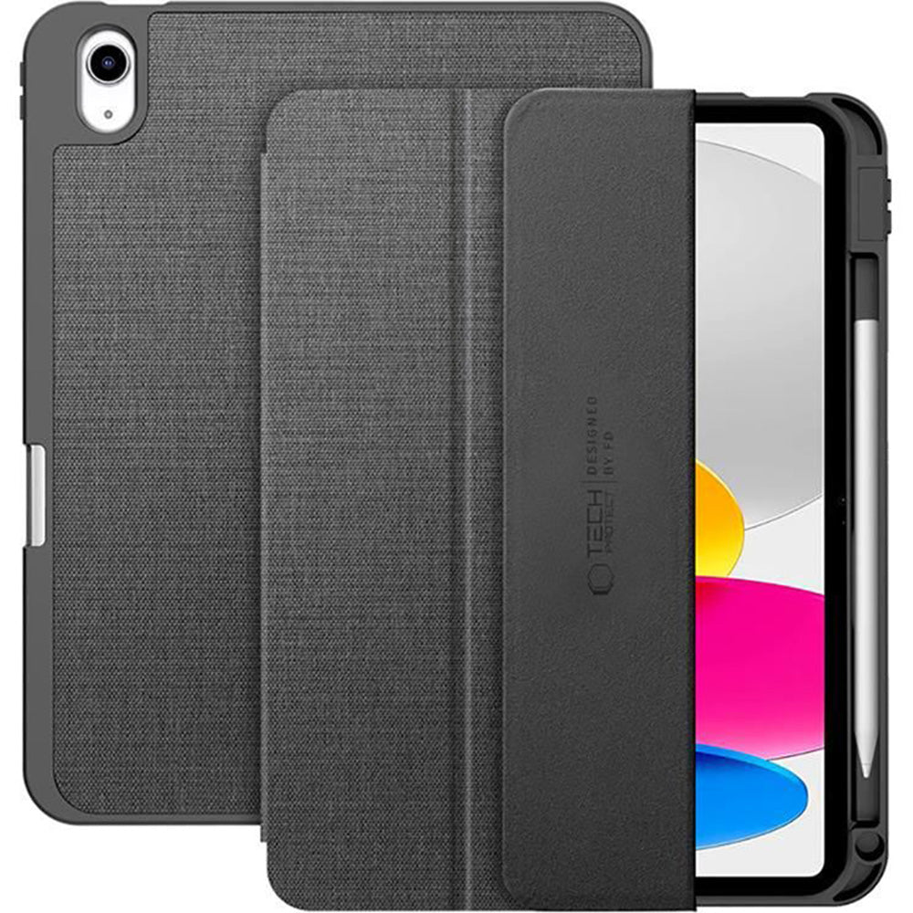Schutzhülle für iPad 11 / 10 gen. 2025 / 2022, Tech-Protect SC Pen Canvas, Schwarz-Grau