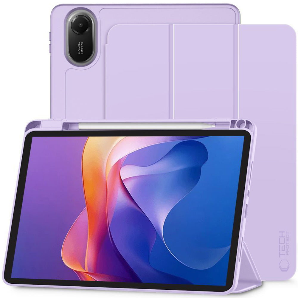 Schutzhülle mit Klappe für Xiaomi Redmi Pad 2, Tech-Protect SC Pen, Violett