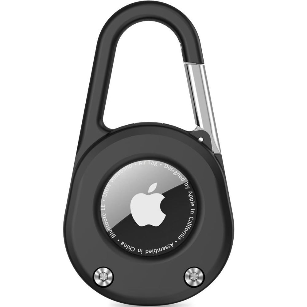 Hülle für Apple AirTag 2 / 1, Tech-Protect Slidelock Carabiner Keychain, Schwarz