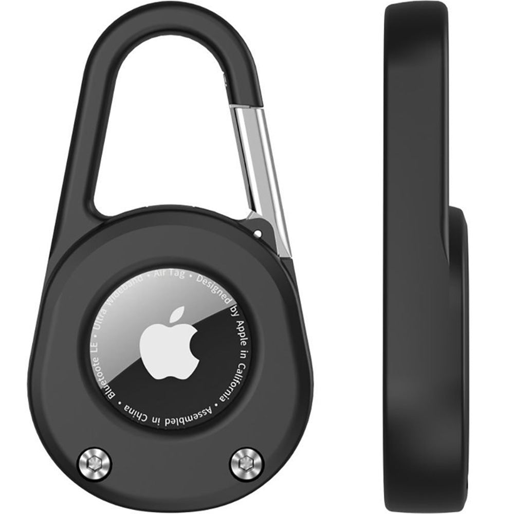 Hülle für Apple AirTag 2 / 1, Tech-Protect Slidelock Carabiner Keychain, Schwarz