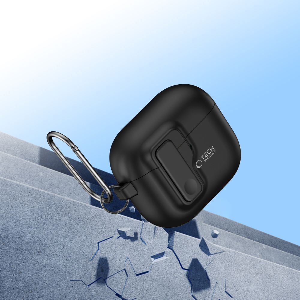 Schutzhülle für Apple AirPods 5 / 4, Tech-Protect SlimHook, Schwarz
