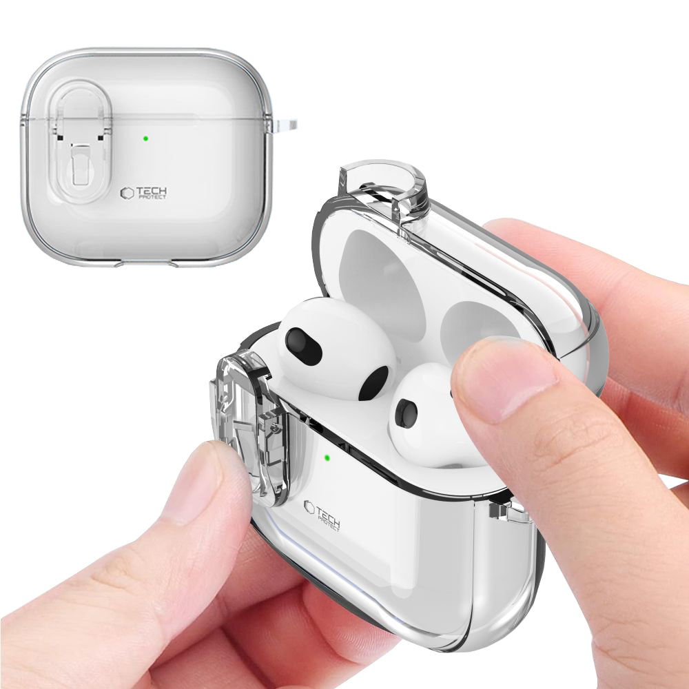 Schutzhülle für Apple AirPods 5 / 4, Tech-Protect SlimHook, Transparent