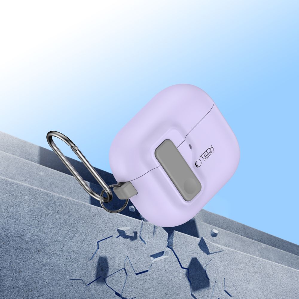 Schutzhülle für Apple AirPods 5 / 4, Tech-Protect SlimHook, Violett