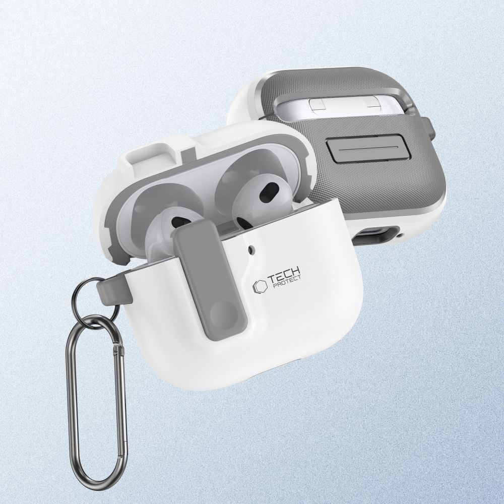 Schutzhülle für Apple AirPods 5 / 4, Tech-Protect SlimHook, Weiß