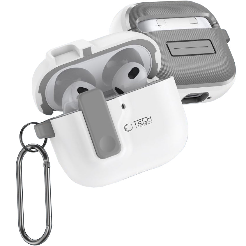 Schutzhülle für Apple AirPods 5 / 4, Tech-Protect SlimHook, Weiß