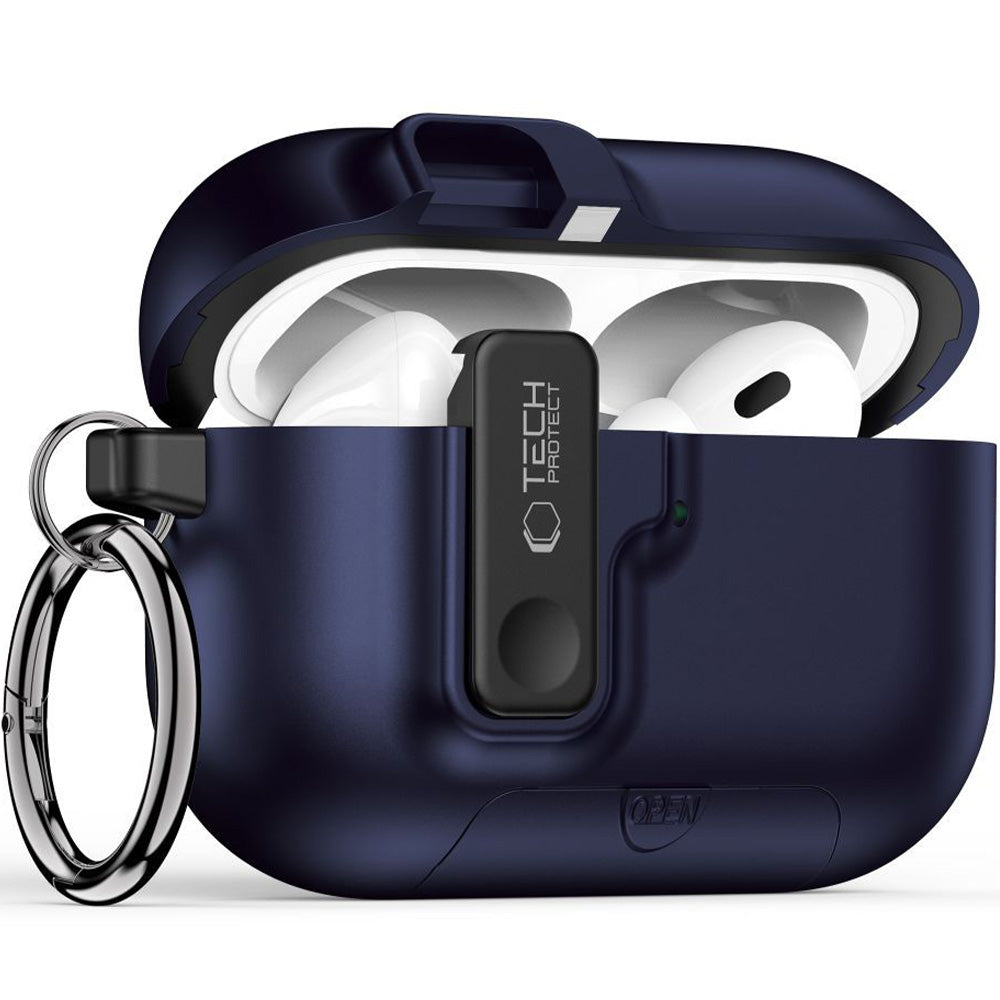 Schutzhülle für Apple AirPods Pro 3, Tech-Protect Slim Hook, Dunkelblau