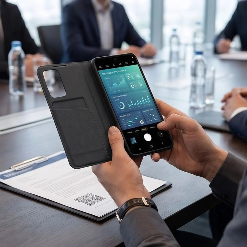 Handyhülle mit Klappe für Galaxy A27 5G, Tech-Protect Smart Wallet, Schwarz