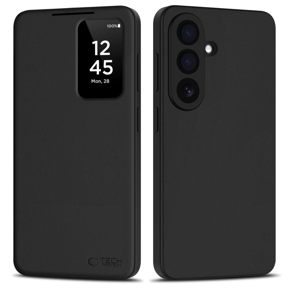 Handyhülle mit Klappe für Galaxy A37 5G, Tech-Protect Smart Wallet, mattes Schwarz