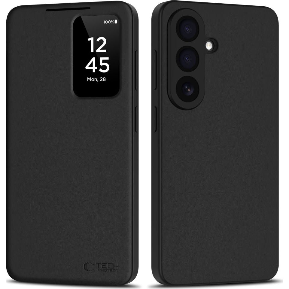 Handyhülle mit Klappe für Galaxy S26 Plus, Tech-Protect Smart Wallet, Schwarz