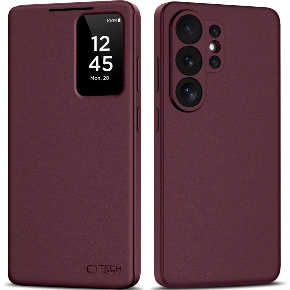 Handyhülle mit Klappe für Galaxy S26 Ultra, Tech-Protect Wallet, Rotwein