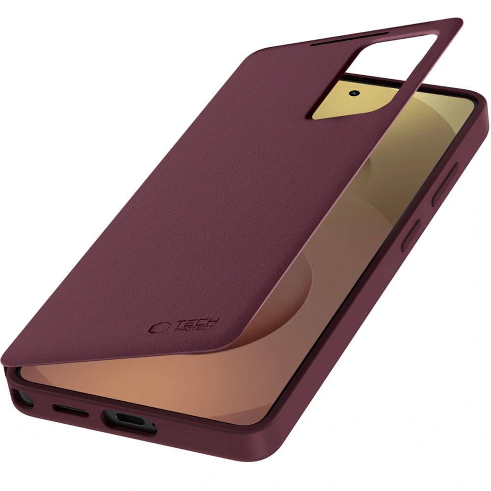 Handyhülle mit Klappe für Galaxy S26 Ultra, Tech-Protect Wallet, Rotwein