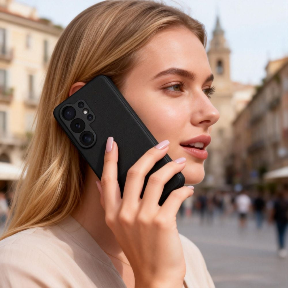 Handyhülle mit Klappe für Galaxy S26 Ultra, Tech-Protect Smart Wallet, mattes Schwarz