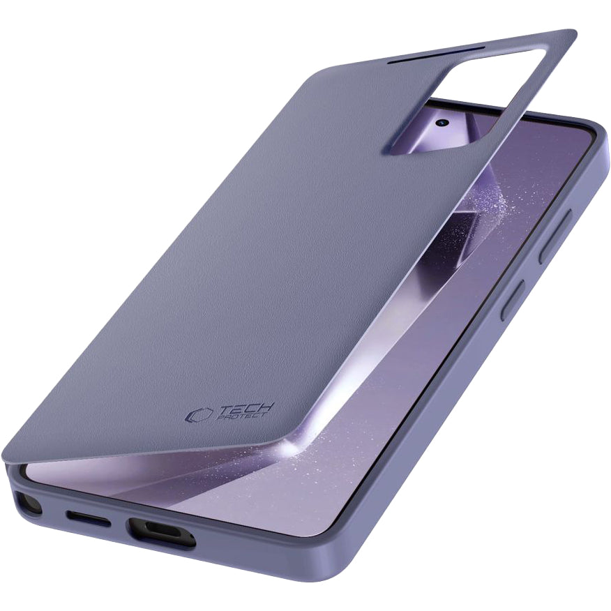 Handyhülle mit Klappe für Galaxy S26 Ultra, Tech-Protect Smart Wallet, Violett