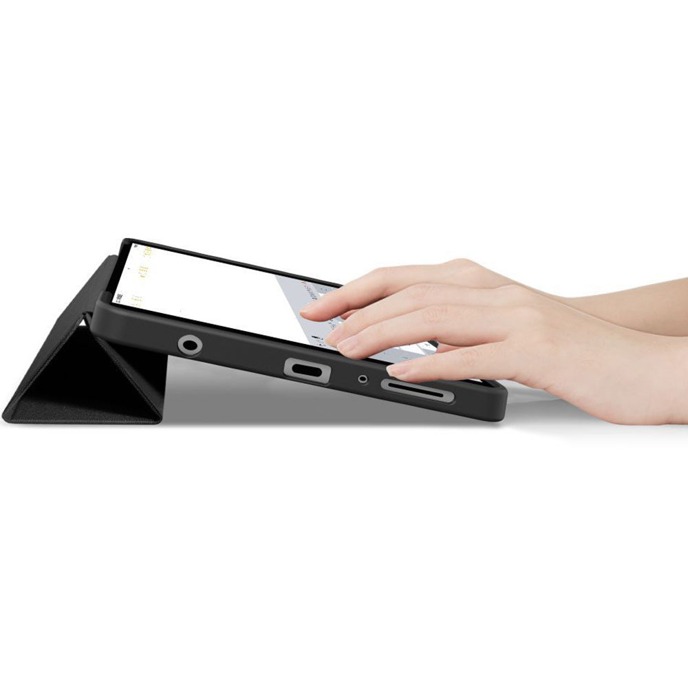Schutzhülle mit Klappe für Galaxy Tab A11 / Tab A9, Tech-Protect Smartcase, Schwarz