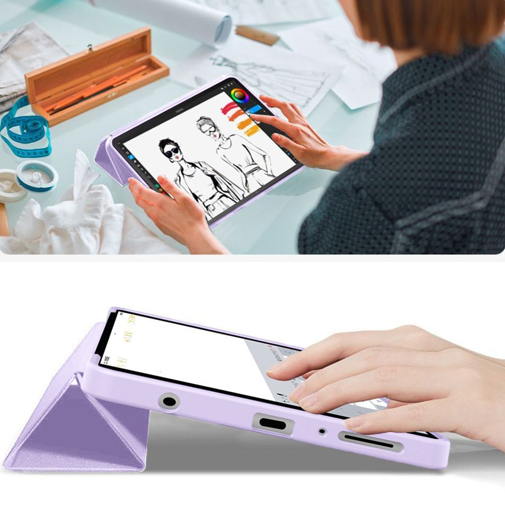 Schutzhülle mit Klappe für Galaxy Tab A11 / Tab A9, Tech-Protect Smartcase, Violett