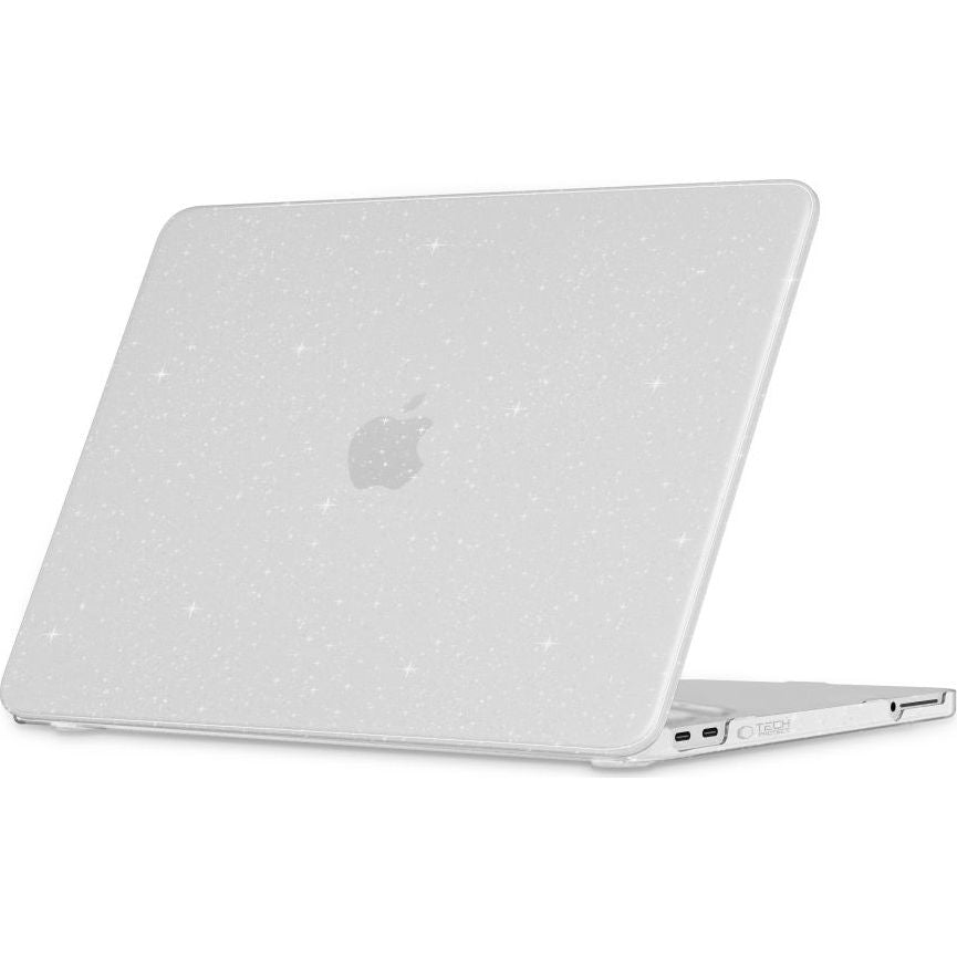 Schutzhülle für MacBook Neo 13" A18 Pro 2026, Tech-Protect SmartShell, Transparent mit Glitzer